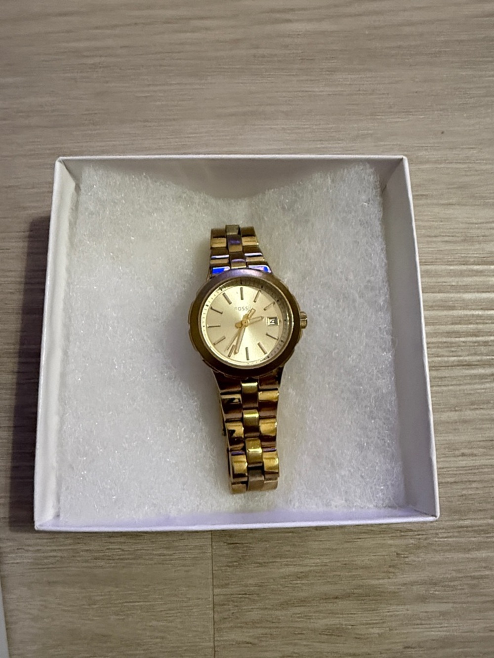 Fossil Women's Gold-Tone Bracelet Watch with Champagne Dial